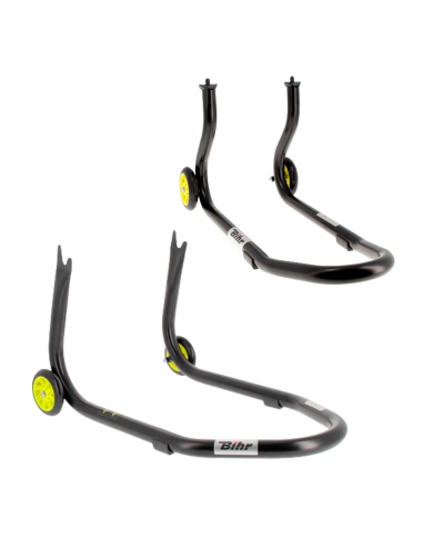 Pack Caballete Delantero y Trasero moto BIHR NEGRO