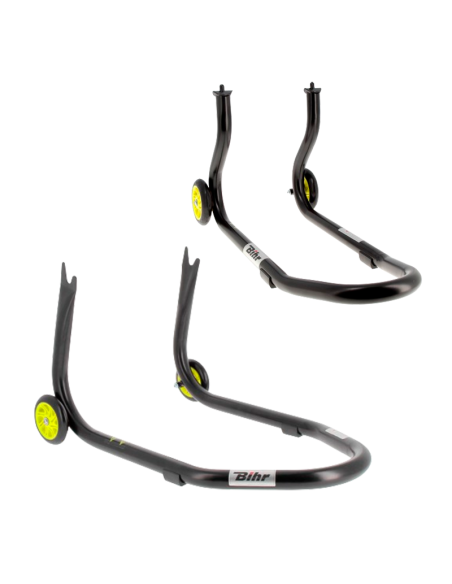Pack Caballete Delantero y Trasero moto BIHR NEGRO