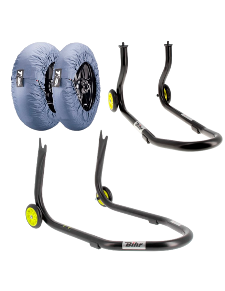 Pack Caballetes BIHR Negro + Calentadores THERMAL TECHNOLOGY EASY