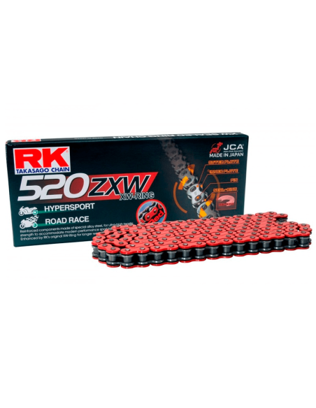 Cadena de transmisión RK ZXW 520 Super Reforzada Rojo