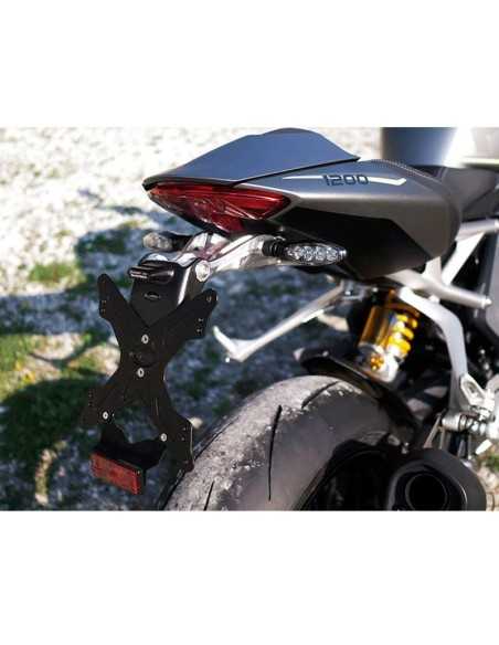 Porta matrícula EVOTECH para Triumph Speed Triple RS 1200 2021-2024 versión PREMIUM
