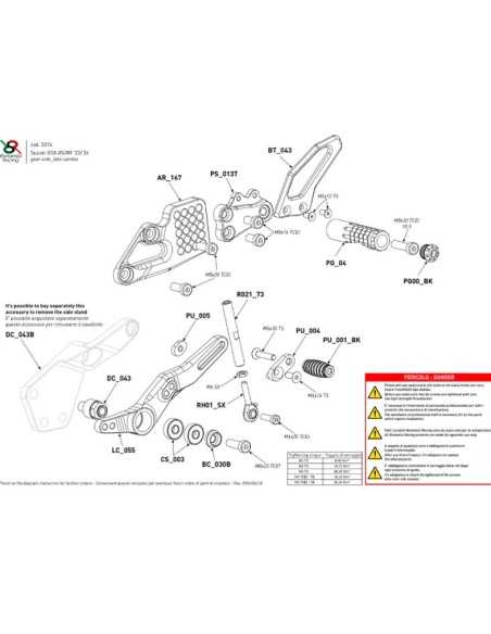 BONAMICI RACING Fußrasten für Suzuki GSX-8S / GSX-8R 2023–2024