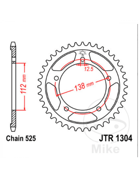 Kronengetriebe JT Ritzel STAHL 525 HONDA