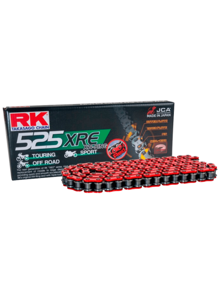 Cadena de transmisión RK XRE 520/525 Rojo