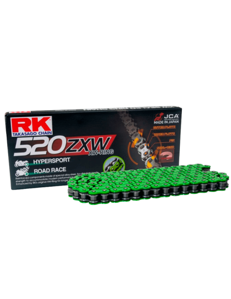 Cadena de transmisión RK ZXW 520 Super Reforzada Verde