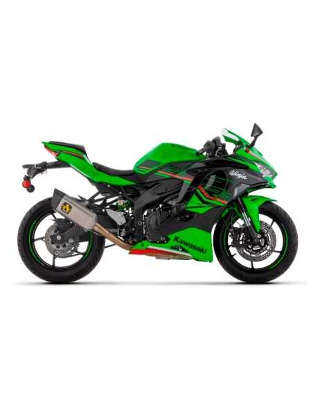 Escape completo ARROW Pista no homologado en titanio con colectores en acero inoxidable para KAWASAKI ZX-4R / RR 2024