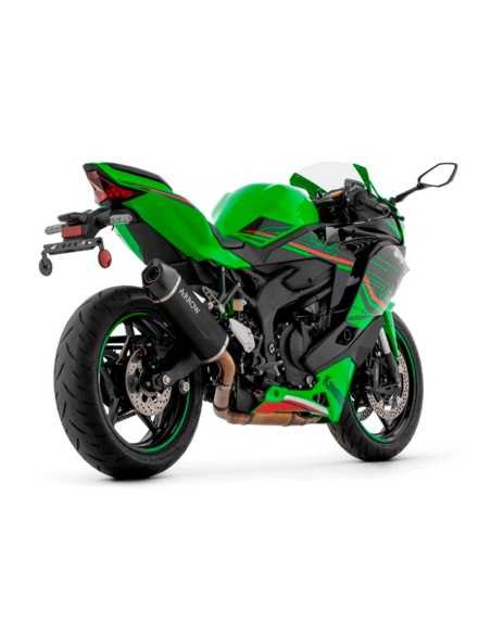 Escape ARROW Indy Race homologado en aluminio negro para KAWASAKI ZX-4R / RR 2024