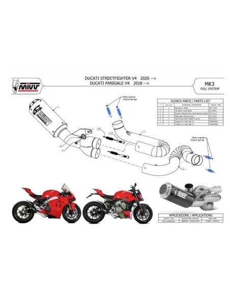 KOMPLETTE AUSPUFF EVO MIVV MK3 CARBON DUCATI STREETFIGHTER V4 2020-2022