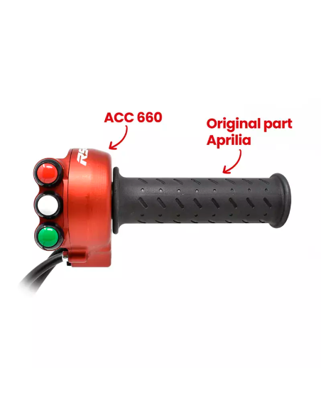 JETPRIME JP ACC 660 R Ananasbeschleuniger JETPRIME TWIST GRIP TITANIUM APRILIA RS 660 / TUONO 660 2020-2021