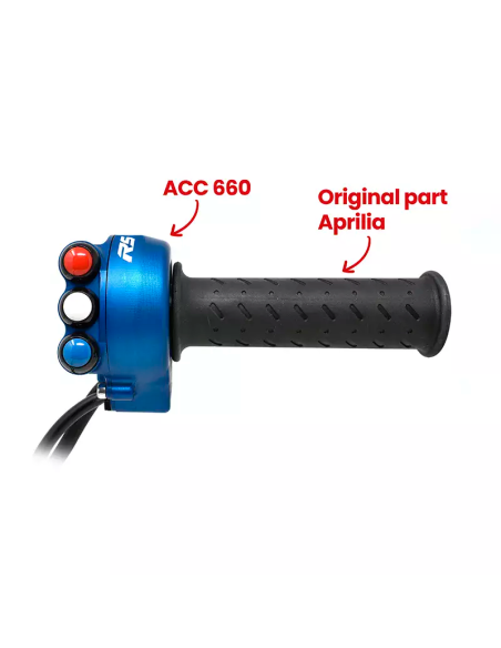 JETPRIME JP ACC 660 B Ananasbeschleuniger JETPRIME TWIST GRIP BLAU APRILIA RS 660 / TUONO 660 2020-2021