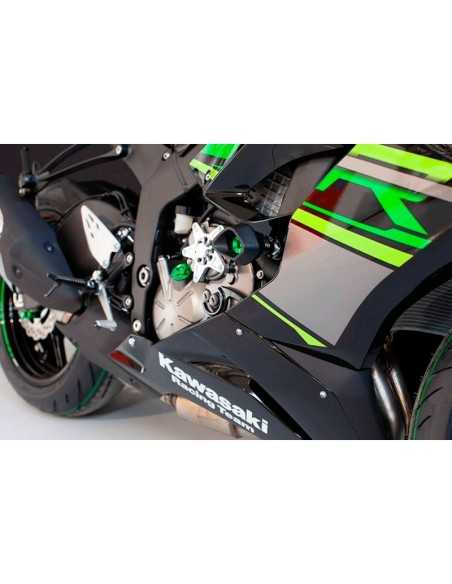 Protectores anti caída anti shock EVOTECH para Kawasaki ZX-6R 2019-2023