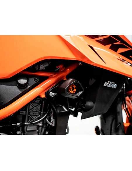 Protectores anti caída anti shock Street Defender EVOTECH para KTM Duke 125 / Duke 390 2024-
