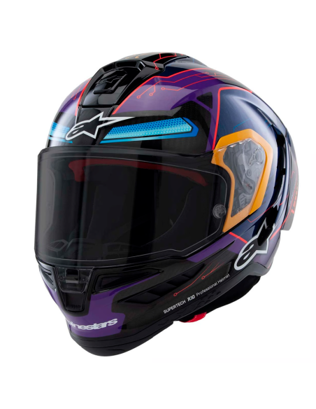 Casco ALPINESTARS Supertech R10 Martinator LE Blue / Purple / Red