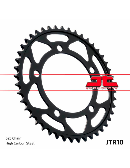 JT SPROCKETS JTR10 Corona de acero negro
