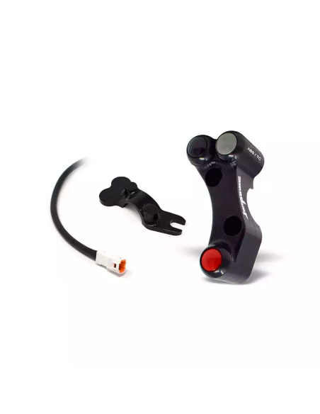 Interruptor de manillar izquierdo JETPRIME Superbike para BMW S 1000 RR 2015-2018 (para panel I2M) con abrazadera BRSX
