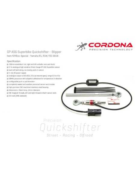 ELEKTRONISCHES SCHALTKIT + CORDONA BLIPPER YAMAHA R1 / GYTR 2018-2024