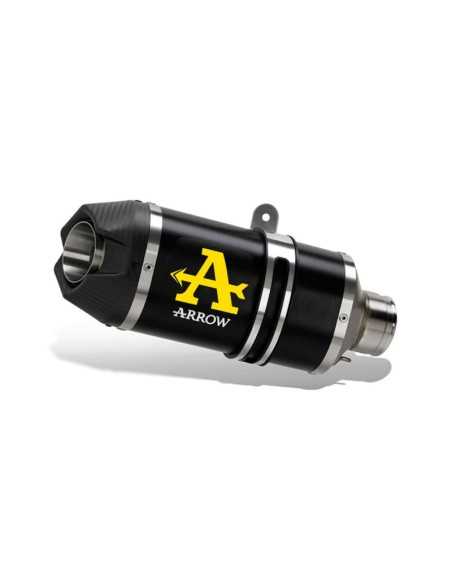 Indy-Race-Aluminiumauspuff mit dunklem Carbonboden für Honda CBR600RR 2024