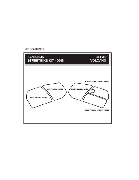 STOMPGRIP Motorrad-Selbstkleben kit KAWASAKI CONTEST 1400 GTR 10-19