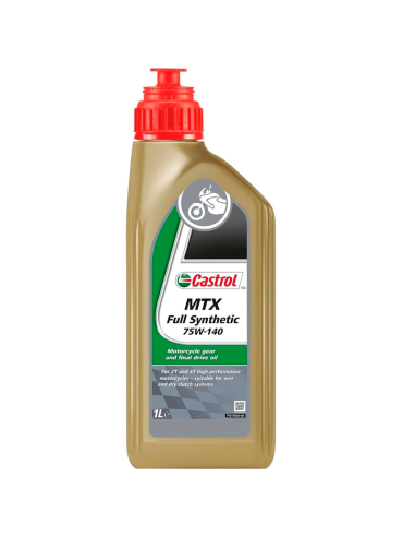 Aceite de transmisión de moto Castrol MTX Full Synthetic 75w140 1L