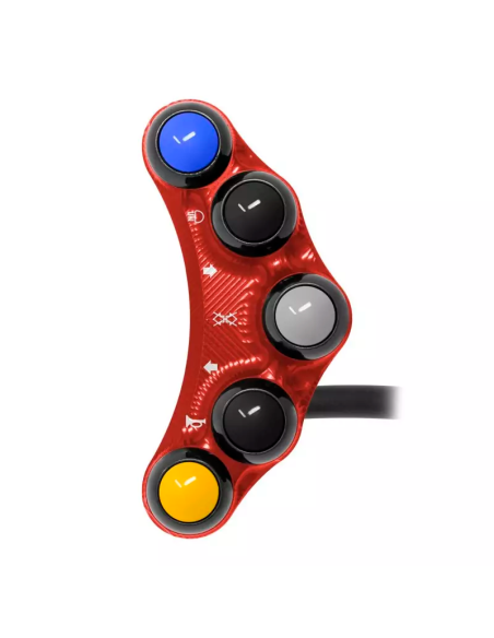 JETPRIME JP PLS 008 R Piña Izquierda Racing 8 botones Jetprime BMW S 1000 RR 2015-2018 ROJO