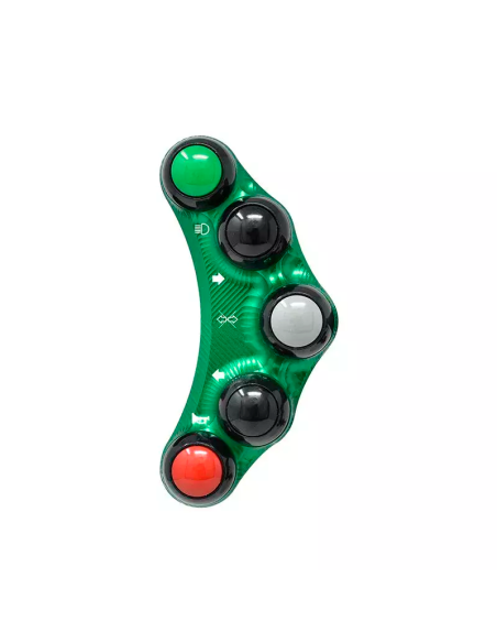 JETPRIME JP PLS 034 V Piña Izquierda Racing 8 botones Jetprime KAWASAKI NINJA H2 R 2015-2023 VERDE