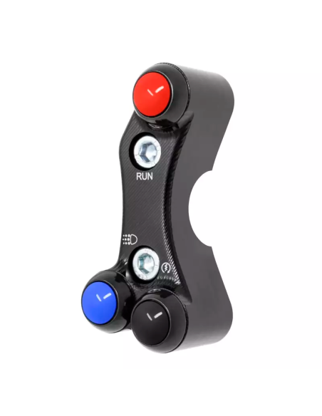 JETPRIME JP PLD 044 Piña Izquierda Racing 3 botones Jetprime KAWASAKI ZX-6R 2019-2024 NEGRO
