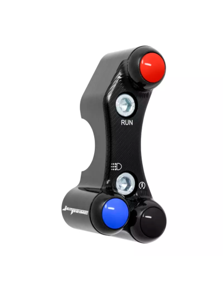 JETPRIME JP PLD 044 Piña Izquierda Racing 3 botones Jetprime KAWASAKI ZX-6R 2019-2024 NEGRO