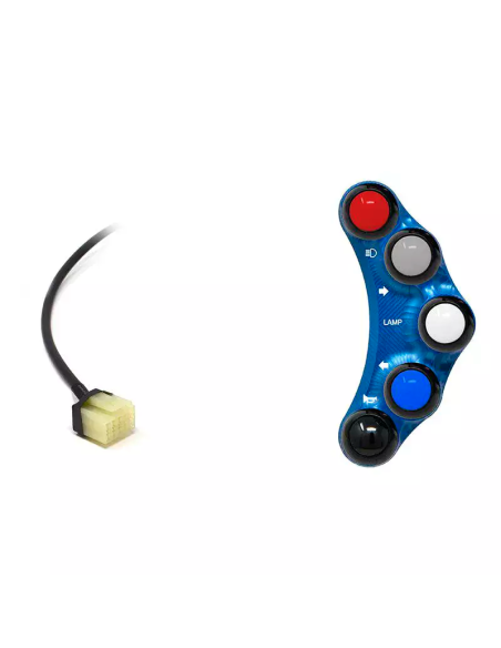 JETPRIME JP PLS 016 B Piña Izquierda Racing 3 botones Jetprime YAMAHA XP T-MAX AZUL
