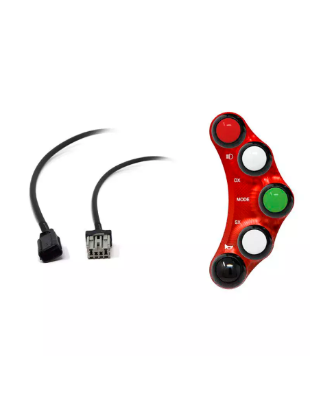 JETPRIME JP PLS 017 R Piña Izquierda Racing 8 botones Jetprime HONDA CBR 1000 RR FIREBLADE / SP 2017-2019 ROJO
