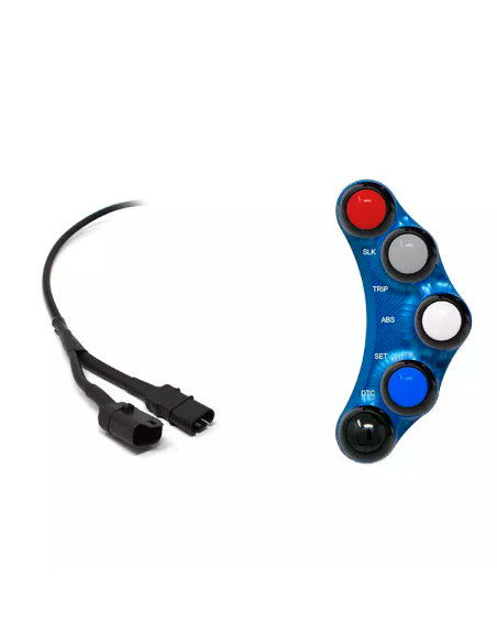 JETPRIME JP PLSR 028 B Piña Izquierda Racing 7 botones Jetprime BMW S 1000 RR / HP4 2009-2014 AZUL