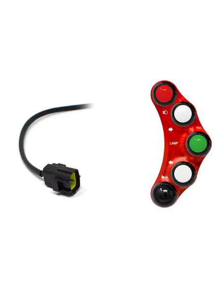 JETPRIME JP PLS 007 R Piña Izquierda Racing 7 botones Jetprime DUCATI 848 ROJO