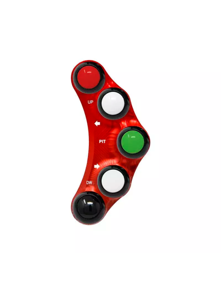 JETPRIME JP PLSR 660 R Piña Izquierda carretera 7 botones JETPRIME APRILIA RS 660 2020-2022 ROJO