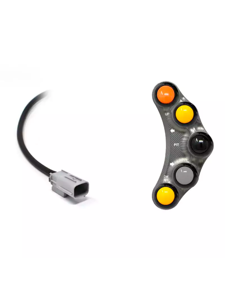 Piña Izquierda carretera 7 botones JETPRIME APRILIA RS 660 2020-2022 TITANIO