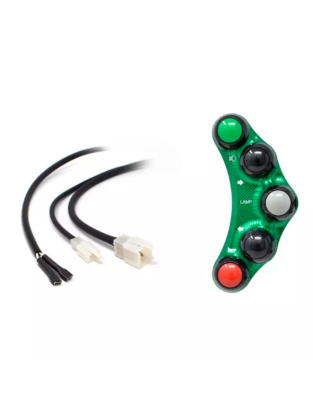 JETPRIME JP PLS 024 V Piña Izquierda 5 botones JETPRIME KAWASAKI NINJA 400 2018-2024 VERDE