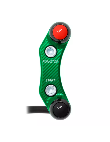 JETPRIME JP PLD 024 V Piña derecha calle 2 botones Jetprime KAWASAKI NINJA 400 2018-2024 VERDE