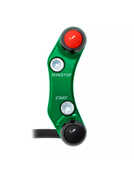 JETPRIME JP PLDB 024 V Piña Izquierda Racing 2 botones Jetprime KAWASAKI NINJA 400 2018-2024 VERDE