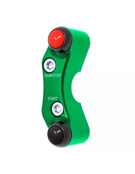 JETPRIME JP PLDB 024 V Piña Izquierda Racing 2 botones Jetprime KAWASAKI NINJA 400 2018-2024 VERDE