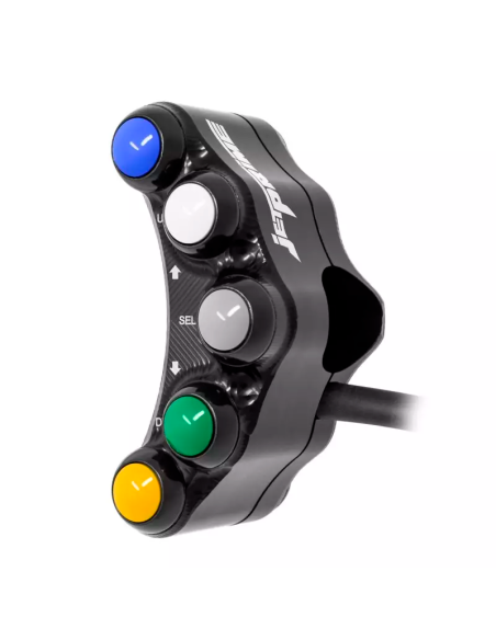 JETPRIME JP SPS 003. Interruptor de manillar deportivo izquierdo para tablero I2M Chrome PRO 2 KAWASAKI / HONDA/ BMW / DUCATI