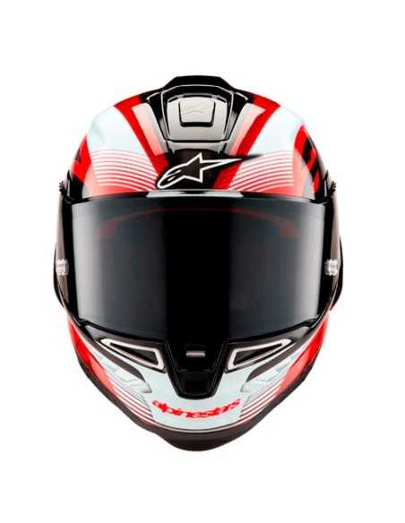 Casco ALPINESTARS SUPERTECH R10 EQUIPO ECE 06 RED-BLACK-BLACK-BLACK-WHITE