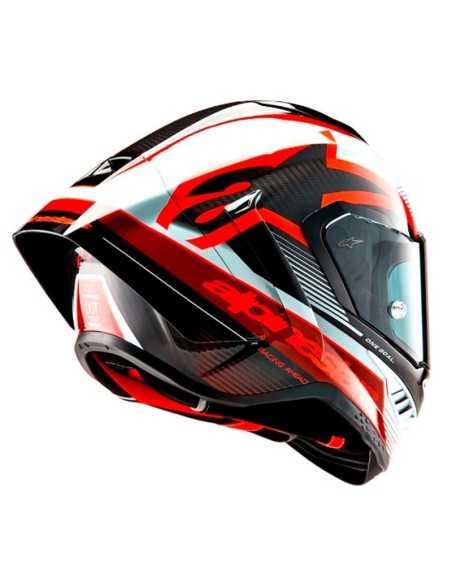 Casco ALPINESTARS SUPERTECH R10 EQUIPO ECE 06 RED-BLACK-BLACK-BLACK-WHITE