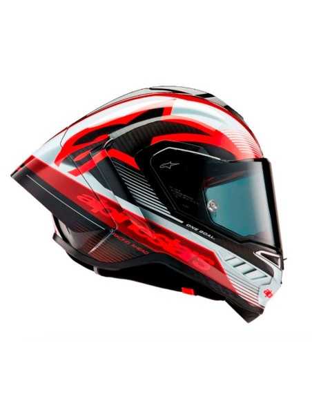 Casco ALPINESTARS SUPERTECH R10 EQUIPO ECE 06 RED-BLACK-BLACK-BLACK-WHITE