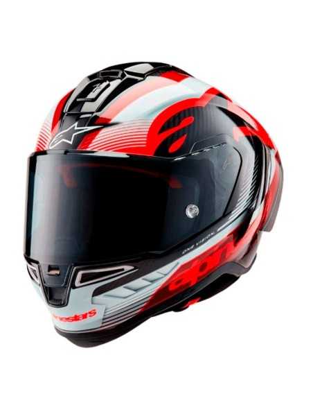 Casco ALPINESTARS SUPERTECH R10 EQUIPO ECE 06 RED-BLACK-BLACK-BLACK-WHITE