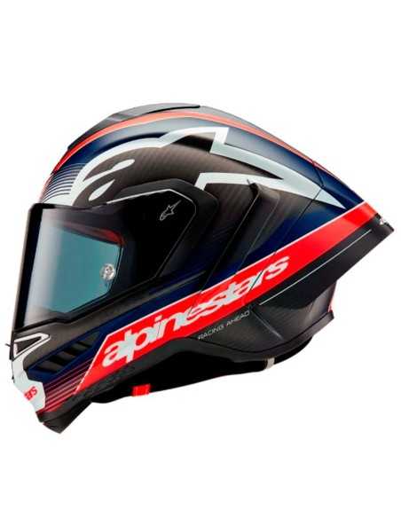 Helm ALPINESTARS SUPERTECH R10 EQUIPMENT ECE 06 ROT-BLAU-BLAU-WEIß