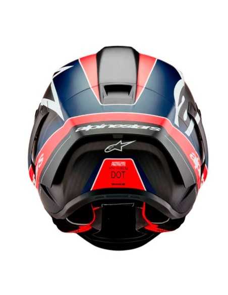 Helm ALPINESTARS SUPERTECH R10 EQUIPMENT ECE 06 ROT-BLAU-BLAU-WEIß