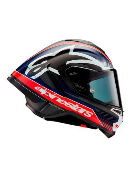 Helm ALPINESTARS SUPERTECH R10 EQUIPMENT ECE 06 ROT-BLAU-BLAU-WEIß