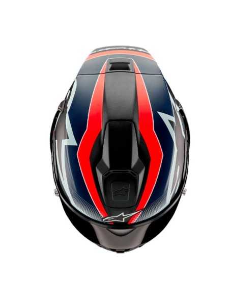 Helm ALPINESTARS SUPERTECH R10 EQUIPMENT ECE 06 ROT-BLAU-BLAU-WEIß