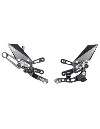 EINSTELLBARE GELENKFUSSRASTEN REVERSE BOX LIGHTECH APRILIA RSV4 1100 R 21-23