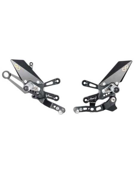 ESTRIBERAS AJUSTABLES ARTICULADAS CAJA DE MARCHA ATRÁS LIGHTECH APRILIA RSV4 1100 R 21-23