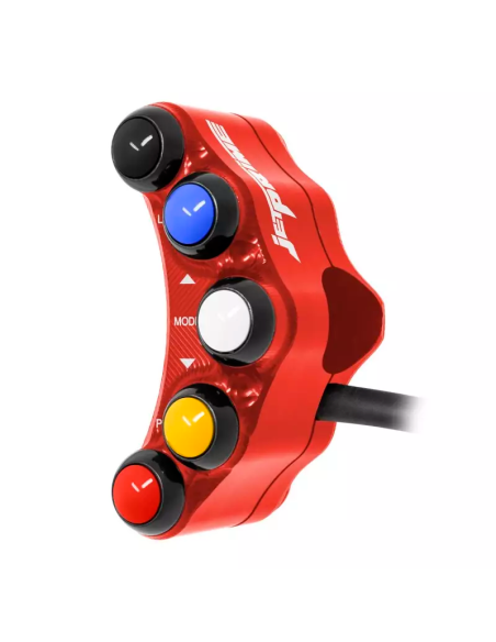 JETPRIME JP PLSR 017 R Piña Izquierda Racing 5 botones Jetprime HONDA CBR 1000 RR FIREBLADE SP 2017-2019 ROJO