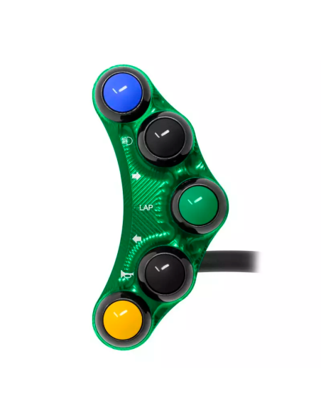 JETPRIME JP PLS 064 V Piña Izquierda CALLE 5 botones Jetprime KAWASAKI ZX-6 / ZX-10 VERDE
